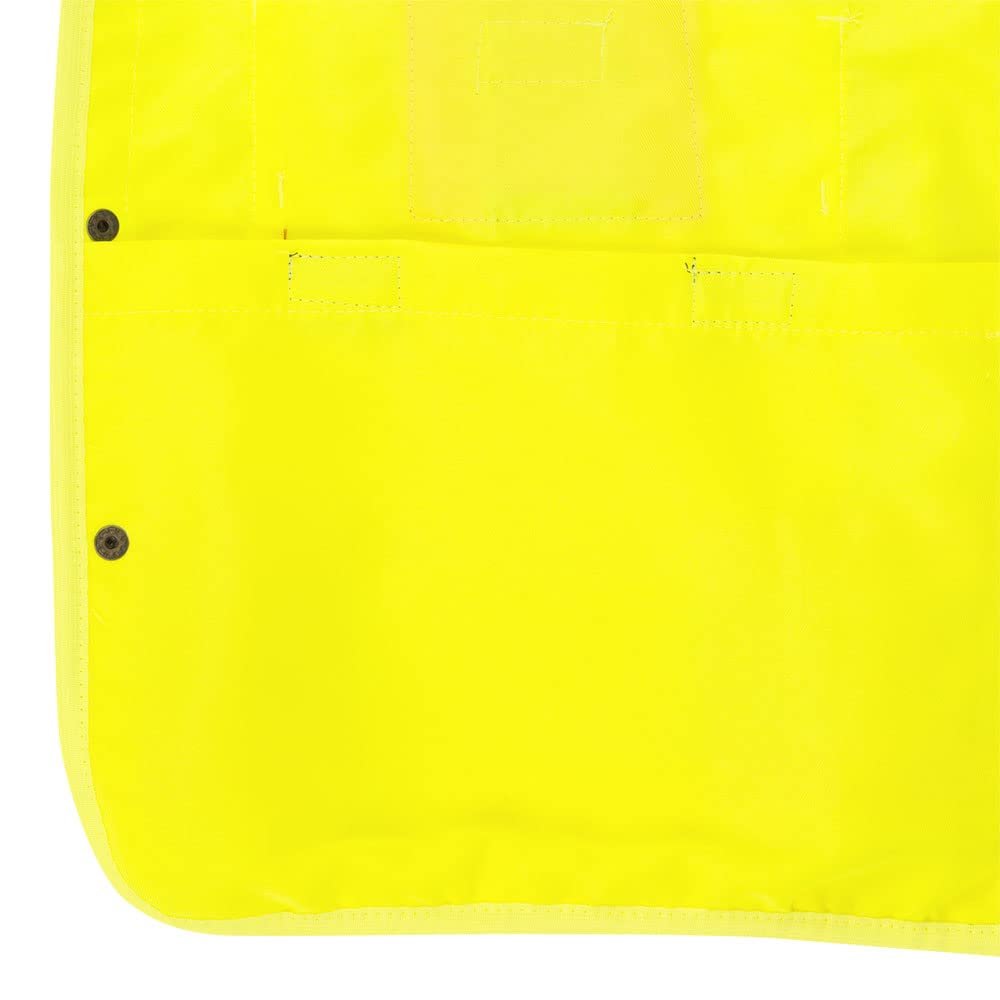 Pioneer Hi Vis Surveyor's Safety Vest - Engineer Style - Breathable Mesh & Reflective Tape - 7 Pockets - Hi Vis Yellow/Green Medium