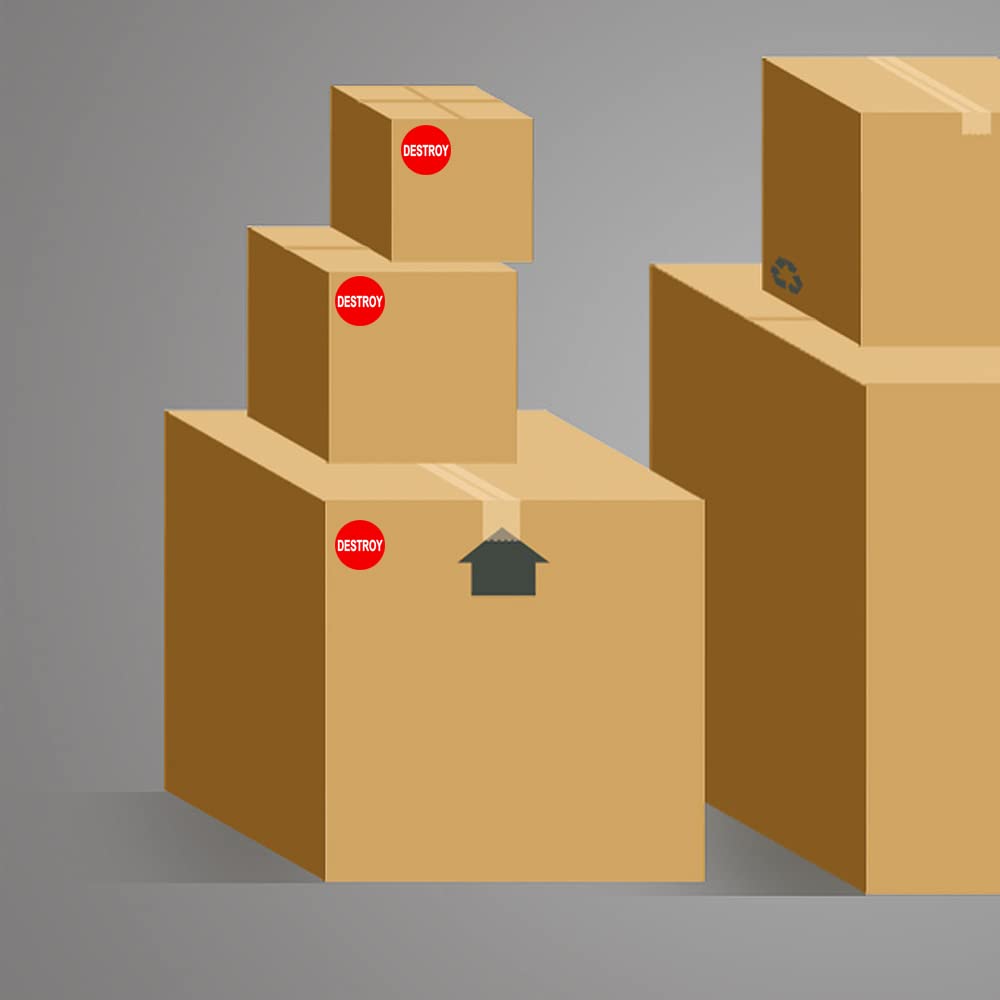 Destory Labels Stickers for Warehouse Inventory,2 inch Self Adheive Labels,500 Pcs Per Pack