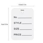 G2PLUS 1000 PCS Price Tags,1.97 X 1.38 in Clothing Labels, Unstrung White Square Rectangular 1.3x1.9 in