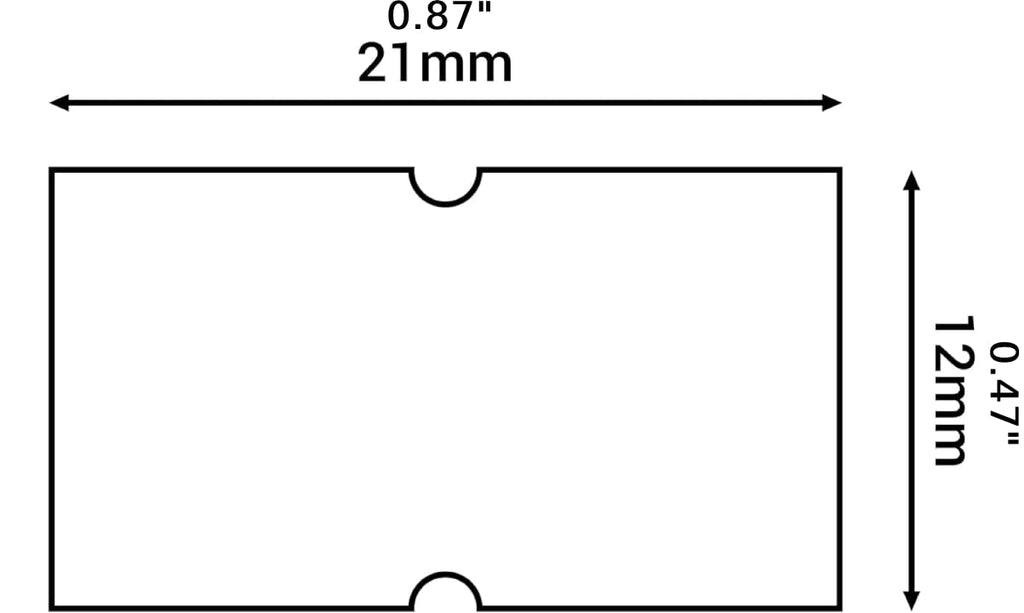 (10 Rolls - 10000 pcs) 0.82" x 0.47" (21 x 12 mm) Green Paper Sticker Price Gun Pricemarker Labels MX-5500 (Green) 10 Rolls (10000 labels)