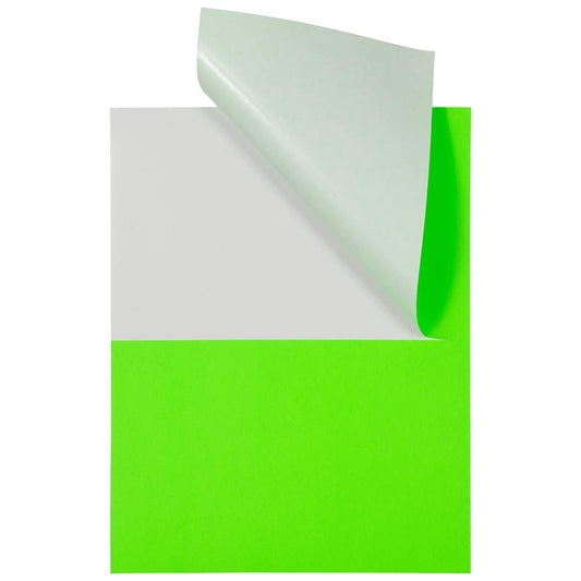 JAM PAPER Shipping Labels - Half Page - 5 1/2 x 8 1/2 - Neon Green - 50/Pack 5 1/2" x 8 1/2" Labels (Half Sheet)