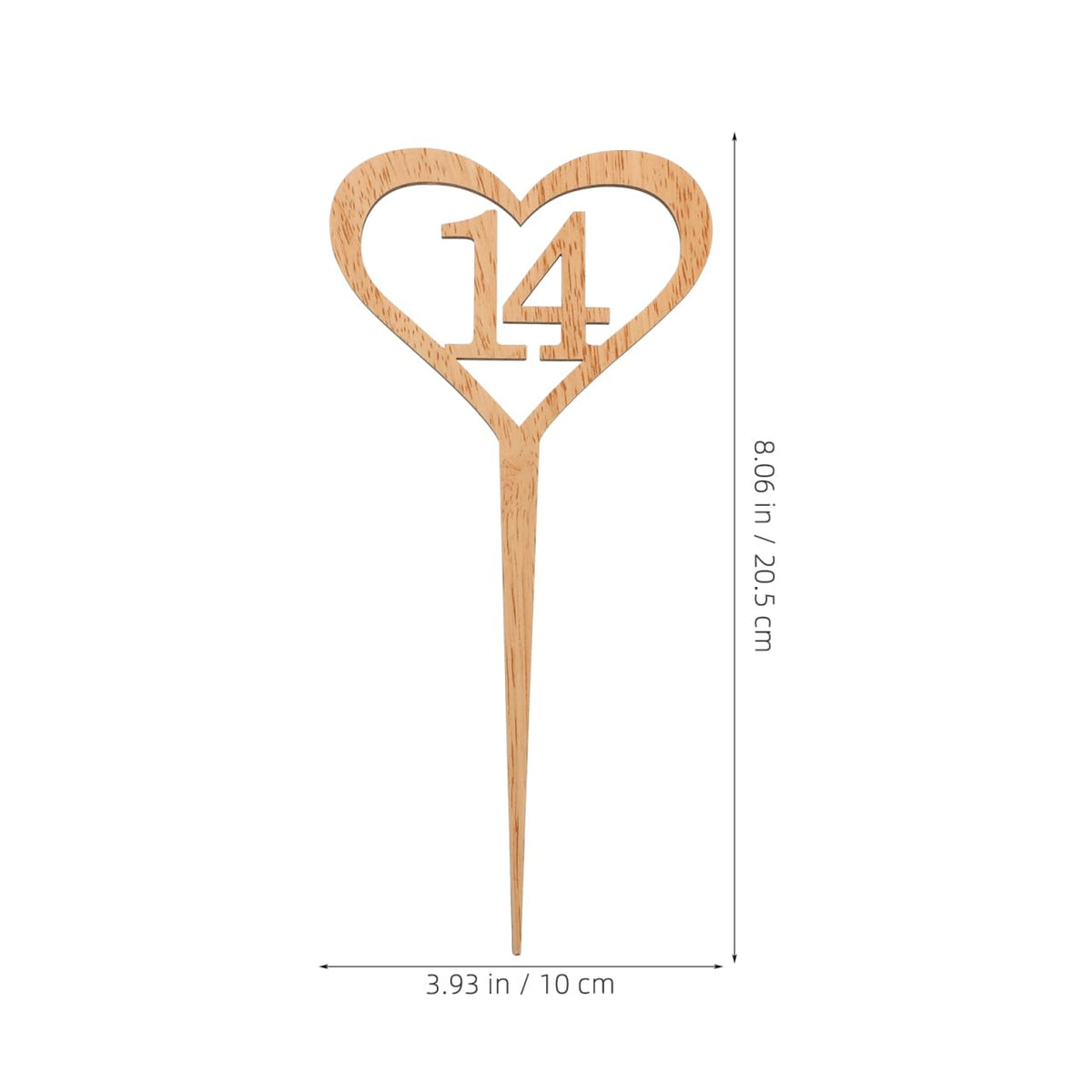 TENDYCOCO Wedding Table Numbers 1-20 Heart Shape Wooden Stick Sign Cards for Reception Seating Flower Arrangement Centerpiece DIY Crafts Party Table Number Sticks