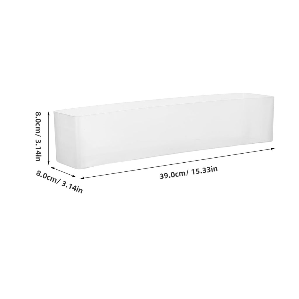 Wakauto 2Pack Slim Clear Plastic Storage Bin Extra Long Narrow Food Storage