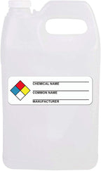 Industrial SDS and MSDS safety stickers by Well Tile, 1x3 inch chemical labeling decals, pack of 250 write-in labels.