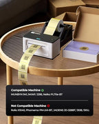 2 Inch Transparent Circle Self-Adhesive Waterproof Thermal Label+Gold Transparent Thermal Stickers