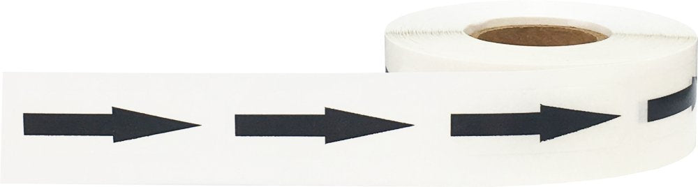Removable Document Arrow Labels Black Transparent 1/2 x 1 1/2 Inch 500 Total Stickers