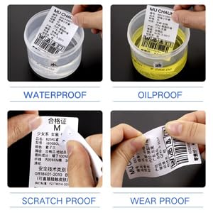 B1 B21 B3S Label Maker Tape Adapted Labels Sticker 1.57" x 2.75" (40x70mm) Standard Laminated Office Container Labeling Tape Replacement for Niimbot B21 B1 B3S Label Maker (2 Rolls, White) 2*1.57" x 2.75"