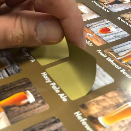 Gold Square Scratch Off Stickers - 1.5 in (3.81 cm) | Roll of 100 Stickers