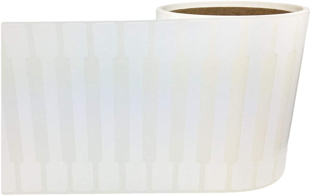 Blank Tamper Evident Labels 4 x .5 Inch 500 Total Adhesive Stickers On A Roll