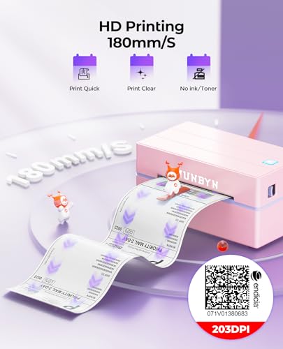 MUNBYN 2 Inch Circle Thermal Sticker Labels and Bluetooth Thermal Label Printer