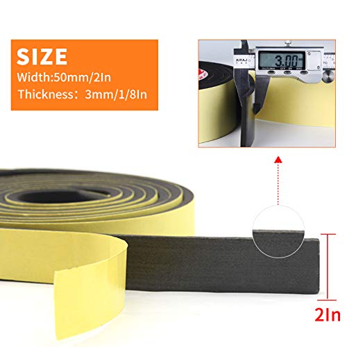 Foam Insulation Tape Adhesive High Density, Seal, Doors, Weatherstrip, Waterproof, Plumbing, HVAC, Windows, Pipes, Cooling, Air Conditioning, Weather Stripping, Craft Tape (33 Ft- 1/8" x 2") 33 Ft- 1/8" x 2"