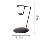 luzen 2Pcs Iron Metal Ice Cream Cone Rack Holder Single Ice Cream Cone Serving Treats Stand with Round Base French Fries Display Stand for Kitchen Bar Restaurant Party Supplies, Black