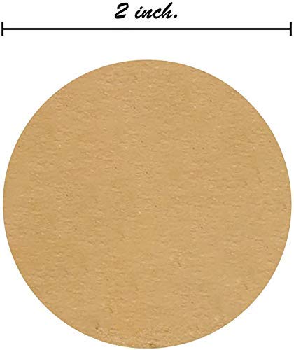 2" Natural Brown Kraft Stickers / 500 Circle Labels Roll/Permanent Adhesive Brown Kraft Round Organization Labels/Made in The USA 2"