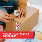 Protect from Heat Labels, 3 x 2 inch, White, 300 Labels 1 Pack