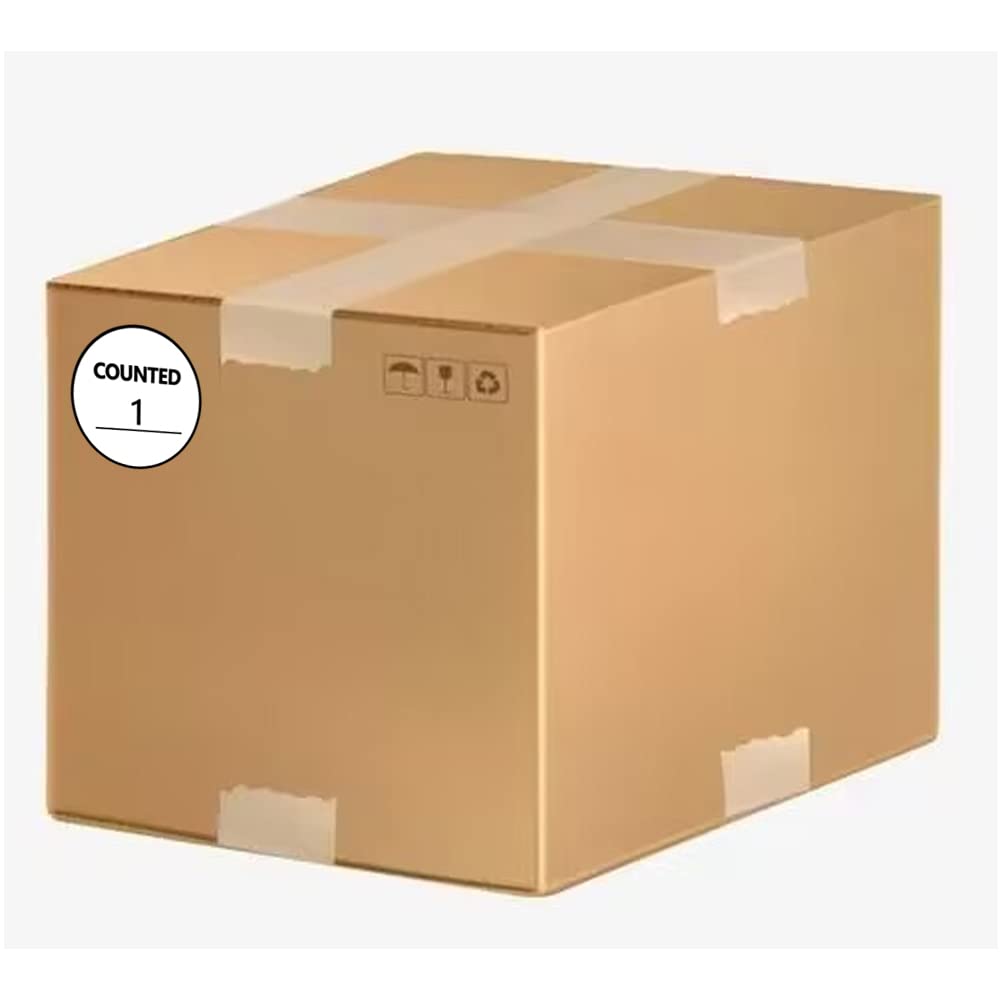 Counted Inventory Label,2 Inch Permanent Adhesive Labels,Warehouse Inventory Control Stickers for Shipping and Inventory,500 Pcs