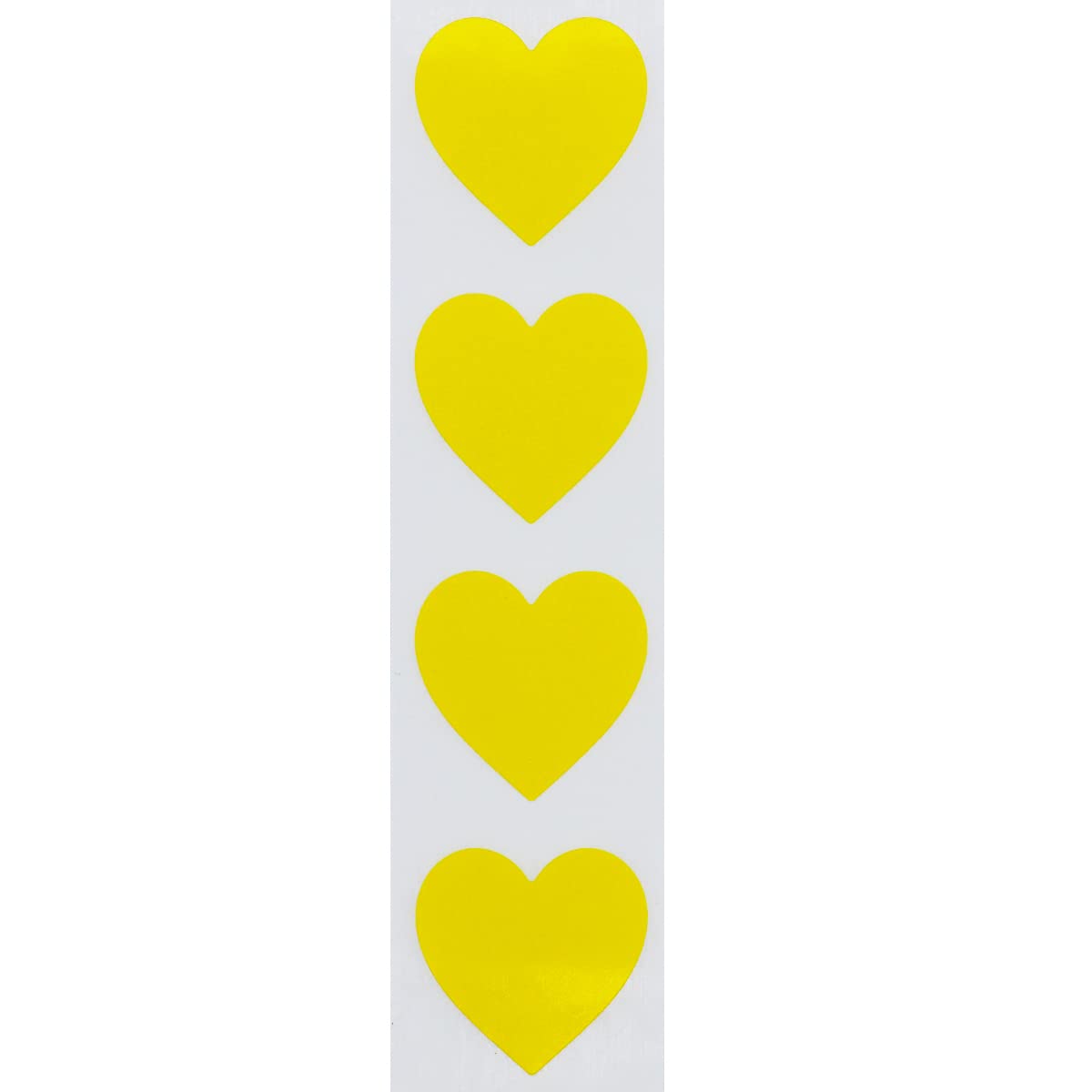 Yellow Heart Stickers Valentine's Day Crafting Scrapbooking 1 Inch 500 Adhesive Stickers Yellow