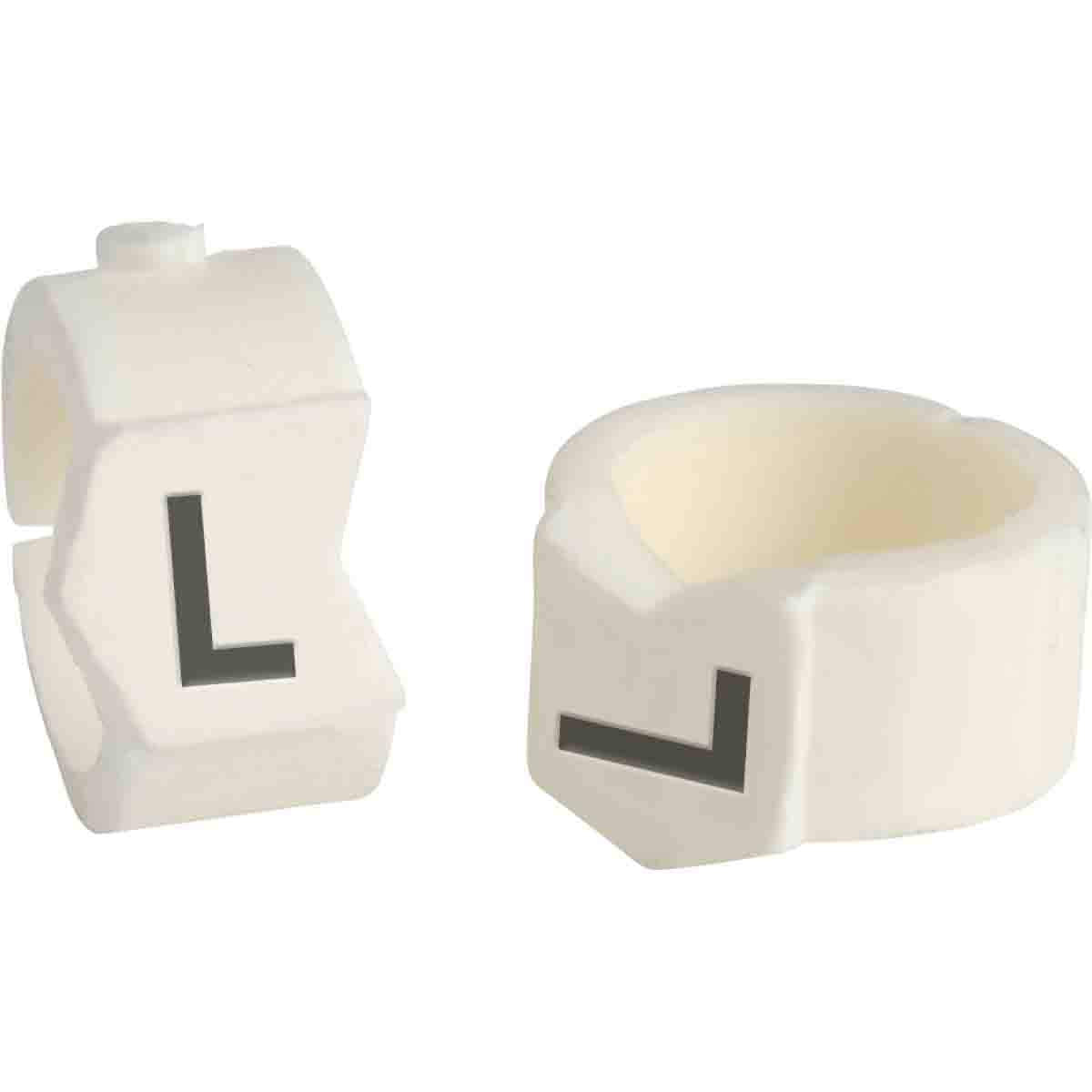 SCN36-L Black on White, Wire Marker Clip Sleeves (50 Clips)