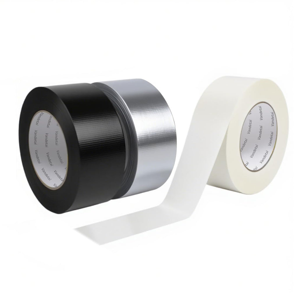 Duct Tape Heavy Duty Waterproof, Strong Adhesive Silver Duct Tape Bulk for Indoor Outdoor Repairs, DIY Work, Tear by Hand (Black + Silver + White 3 Pack, 2 Inch x 33 Yards Total) Black + Silver + White 3 Pack