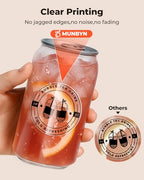 2 Inch Transparent Circle Self-Adhesive Waterproof Thermal Label+Gold Transparent Thermal Stickers