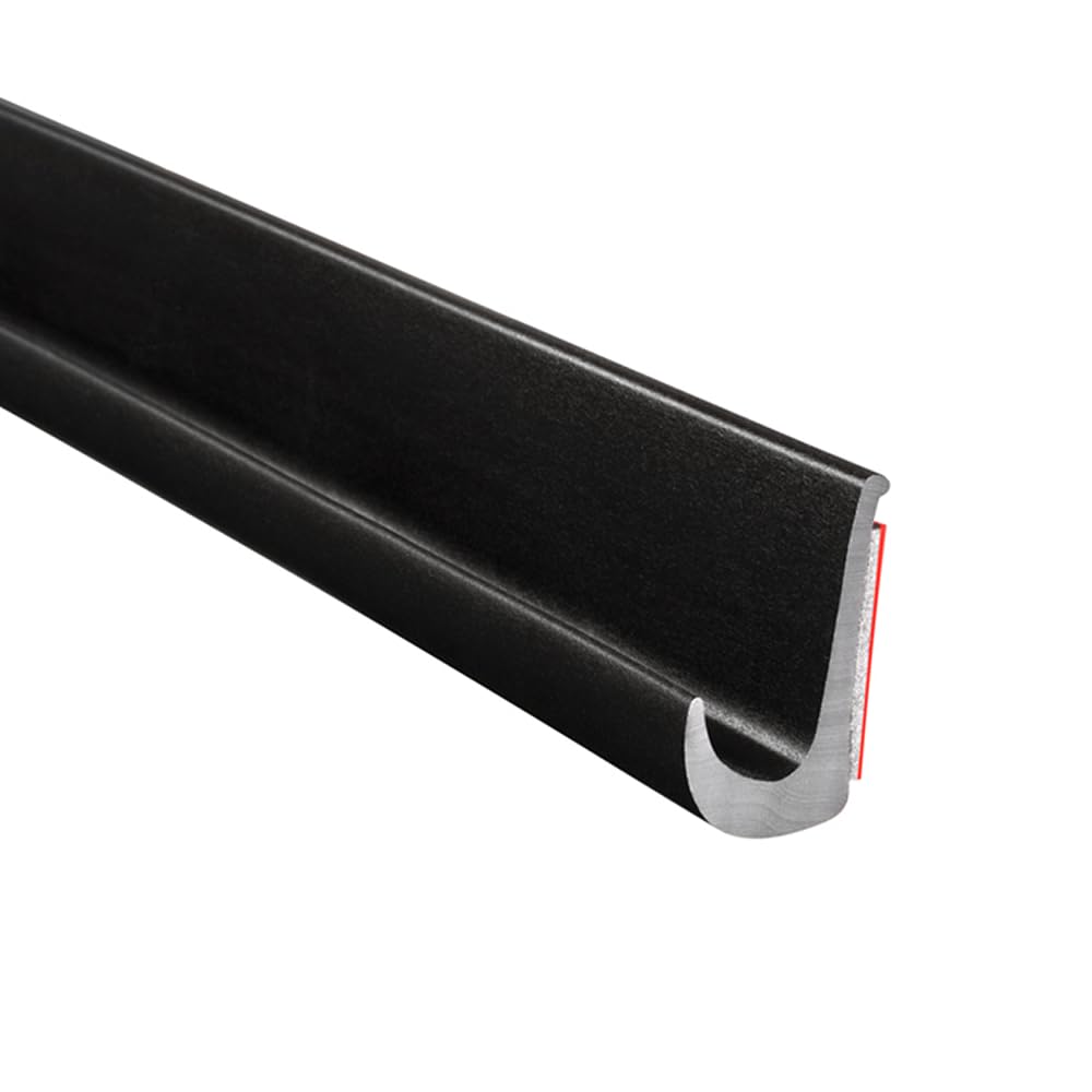 TRIM-LOK Drip Rail, 1/2-Inch Height, 25-Foot Length, PVC Plastic Flexible Rain Guards for Car Windows, Vans, and RVs, Controls Water Runoff, Black Finish, Easy to Install with 3M Acrylic Foam Tape 25 feet