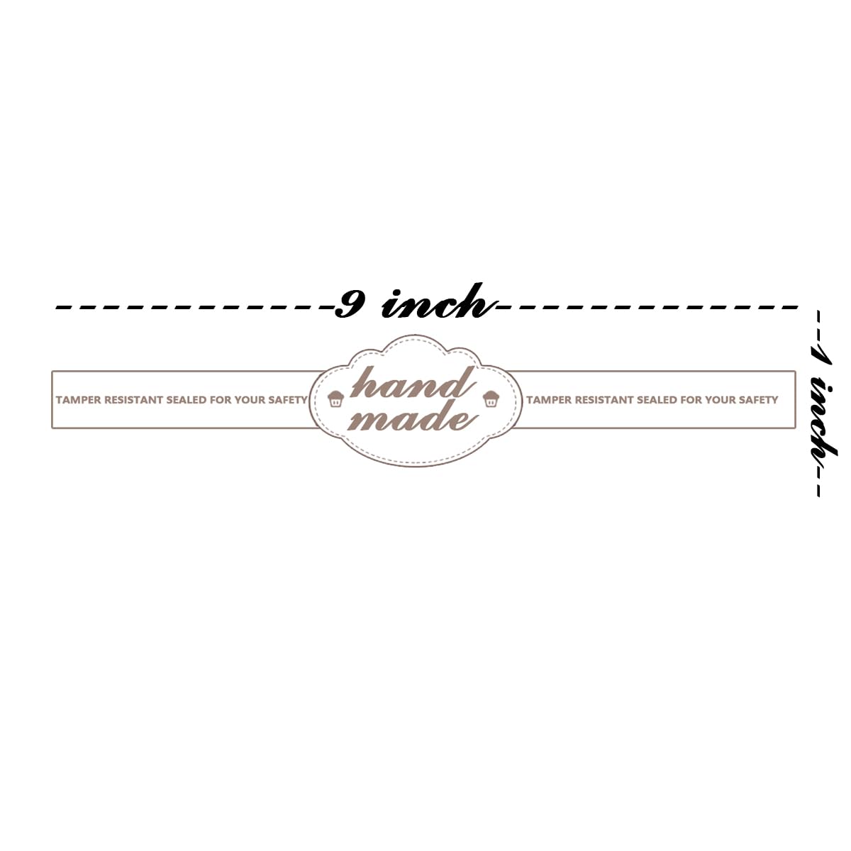 Food Retail Package Seal Labels, 9x1 Inch Safe Secure Tamper Evident Labels, Tamper Resistant Stickers, 500 Pcs