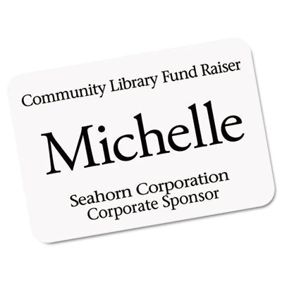 Avery® EcoFriendly Recycled Name Tags, 2-1/3" x 3-3/8", White, Removable Adhesive, 160 Printable Name Badges (42395) 2-1/3" x 3-3/8" 160 badges