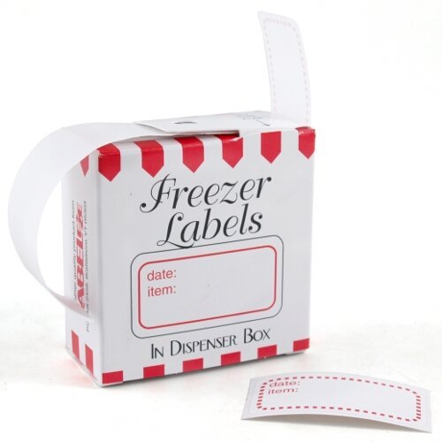 Freezer Labels with Red Border, 2 pack (Set of 200)