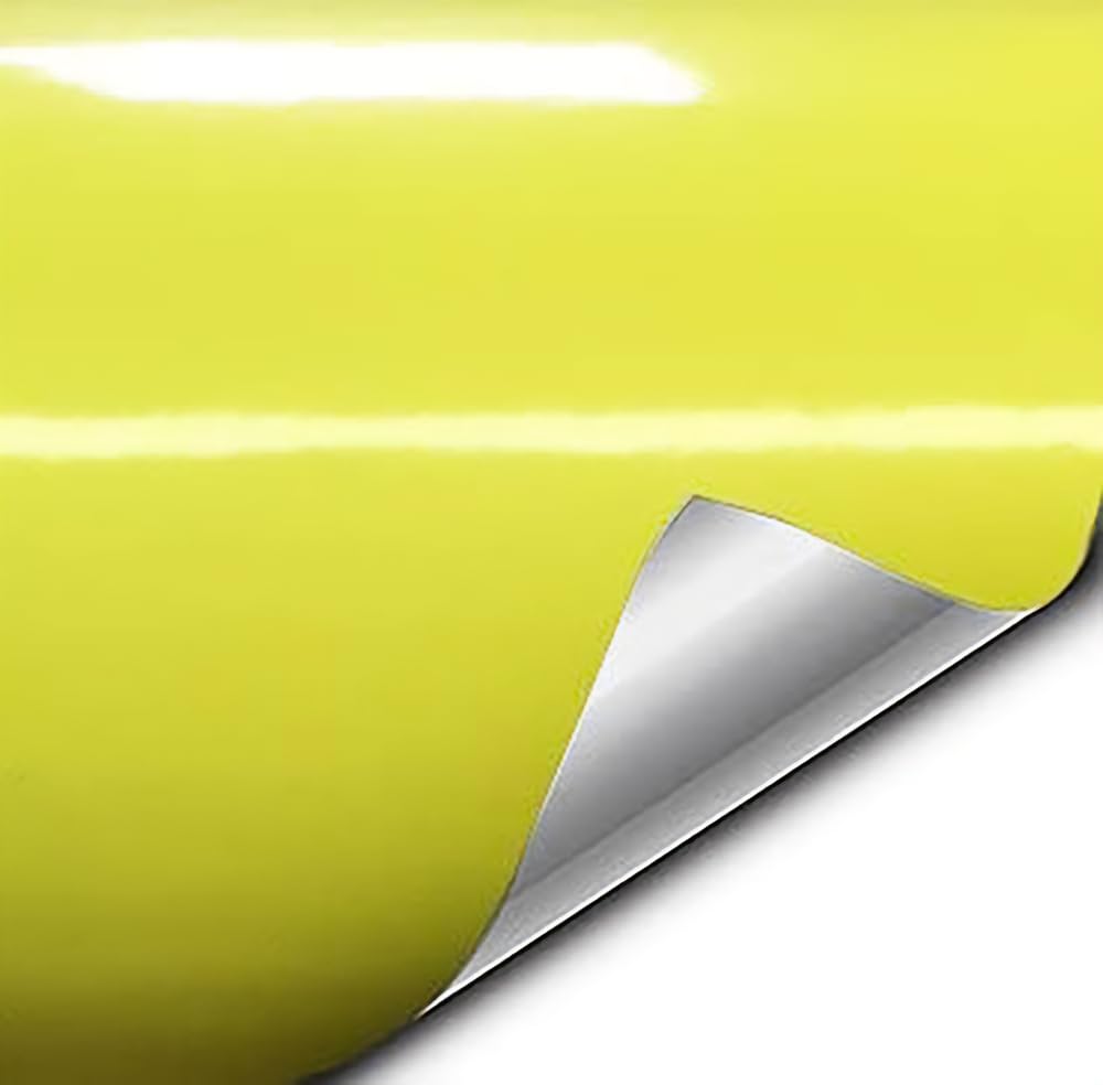 VViViD Automotive Vinyl Wrap 2 Tape Rolls of 1" x 20ft (Gloss Black and Gloss Daytona Yellow) Pinstripe Bundle - M0