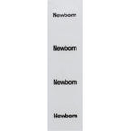 Clear Circle Newborn Clothing Size Stickers - 3/4 Inch Round, 500 Clear Plastic Adhesive Labels Per Roll for Retail Apparel, Baby Clothing Organization, and Inventory - Made in the USA