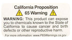 Color-coding California Proposition 65 warning labels , bulk pack of 5,000, 2-inch size, shown in the image.