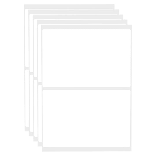 uxcell 120 Sheet White Label Stickers 3 x 2 Inch Rectangle Self-Adhesive Stickers Coding Labels for Office Supplies, File Folder Tabs, Inventory Organize, File Classification