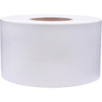 White 4x8 thermal labels , 750 perforated stickers with permanent adhesive for shipping and barcode printing.