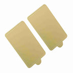 100 Pcs Gold Mini Cake Trays, Paper Mousse Cupcake Boards for Dessert Display Pastry Tray (large rectangle) large rectangle