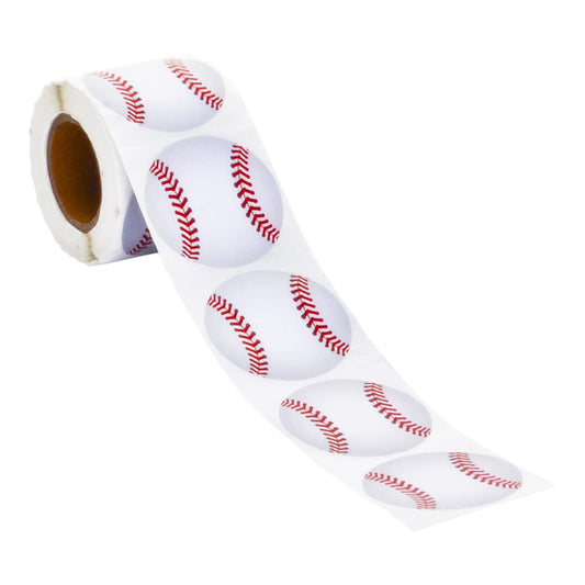 Muka 250 PCS 2" Baseball Stickers, Standard Permanent Self-Adhesive Stickers, Sports Party Supplies