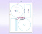 NextDayLabels Memorex CD/DVD Label, 2 Per Page (50 Labels / 25 Sheets) 50 Labels (25 Sheets)