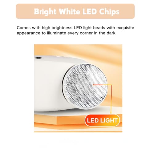 Yosoo Health Gear LED Emergency Light Emergency Lights for Business Two Commercial Emergency Lighting Fixtures with Battery Backup US Plug, Adjustable Hardwired Emergency Exit Light Fixtures