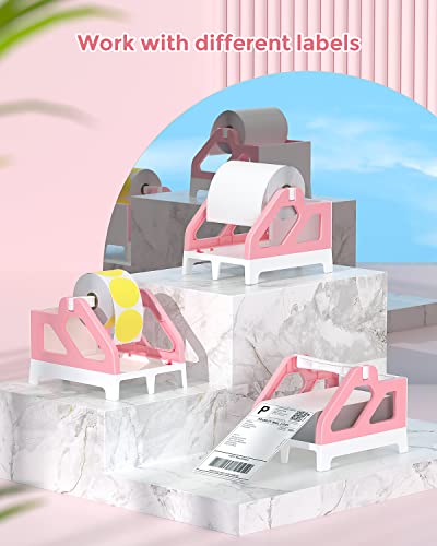 2.25"x1.25" Pink Thermal Labels+Pink Label Holder+Shipping Labels
