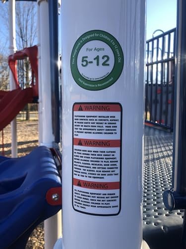 Bright playground safety warning sticker from Generic, designed for safety training signs and posters.