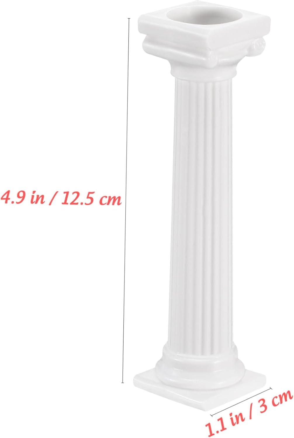 Cabilock 8 Pack Cake Pillars, 4.92 Inch Roman Column Cake Separator