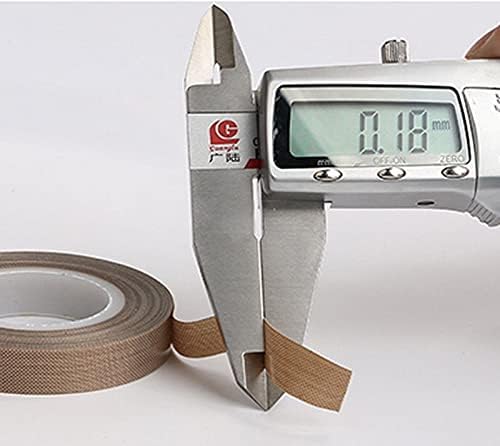 4"" x10m PTFE Teflon Tape Nonstick 500℉ High-Temp Fiberglass Adhesive Tape, Brown