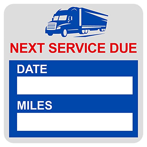 2x2 inch 54PCS Next Service Due Static Cling Labels Easy Remove Truck Oil Change Stickers - Static Cling Windshield Labels-Poskornwel