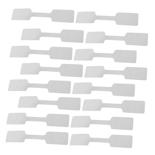 100pcs Jewelry Label Hangtag White Stickers Merchandise Jewelry Tag White Sticker Labels Jewelry Repair Tags Jewelry Repair Sticker White Tags Ring PVC Self-adhesive Accessories 6x1x0.01cm