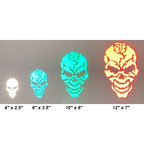 customTAYLOR33 High Intensity Reflective Skull Rose Decal (Premium Quality) / Multiple Colors/Vehicle & Helmet Compatible/Nighttime Visibility (Special Edition Purple, 4 inch X 2.5 inch) Special Edition Purple