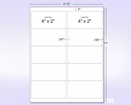 NextDayLabels Green Labels - 4 x 2 | 10 Per Page | 250 Labels 4 x 2 | 10 Per Page | 25 Sheets