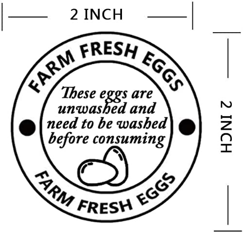 1000 Pcs Fresh Farm Eggs Handling Instructions Stickers,2 Inch Egg Carton Stickers Writable