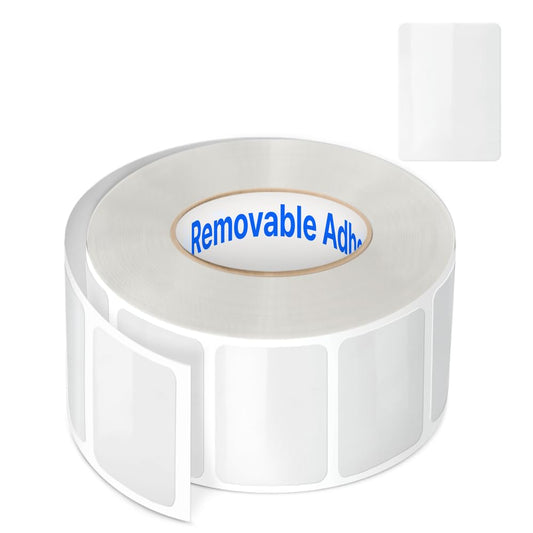 Clear Round Rectangle 1.5x2-inch Seal Stickers (1000 pcs), Transparent Rectangular Sealing Labels for Packages, Boxes, Bags/ ※ Boxes Can be Sealed and Stickers Removed Without Leaving a Trace 1.5×2 inch Rectangle