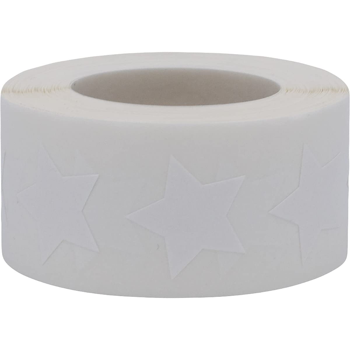 White Star Shape Stickers 0.75 Inch 500 Adhesive Labels White