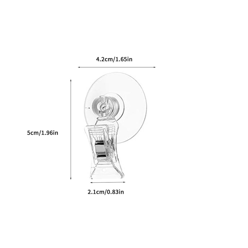 10-Pack Suction Cup Clips, Clear Tag Holders for Sign Display