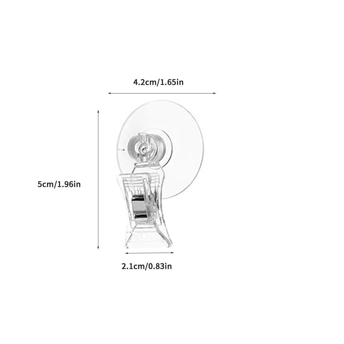 10-Pack Suction Cup Clips, Clear Tag Holders for Sign Display
