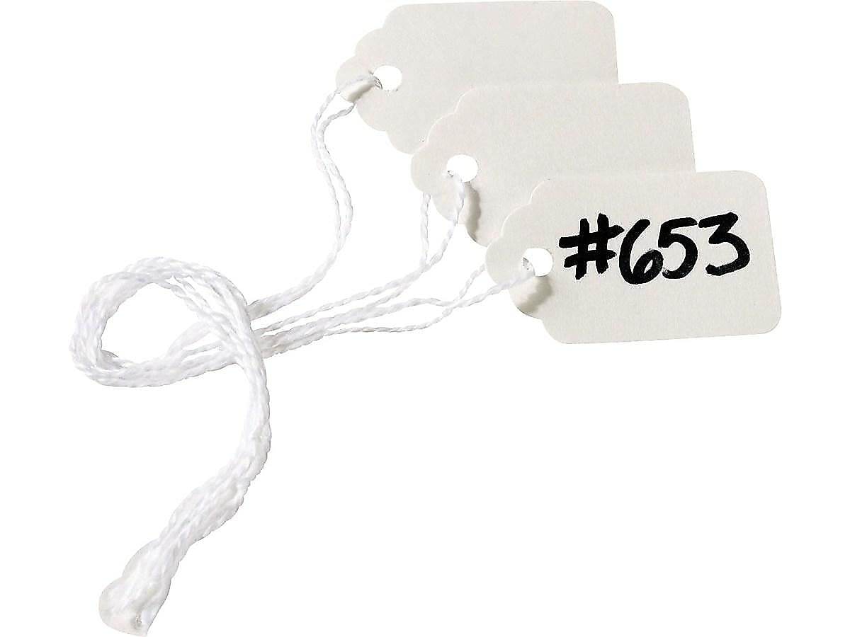 Medium-Weight White Marking Tags, 1.75 x 1.09, 1,000/Box